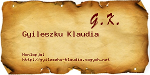 Gyileszku Klaudia névjegykártya